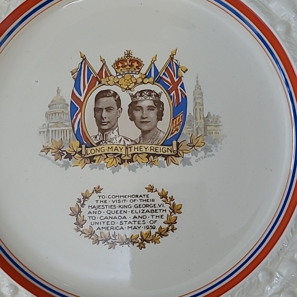 Vintage King George VI Commemorative Visit To Canada 1939 Plate - Picture 2 of 4